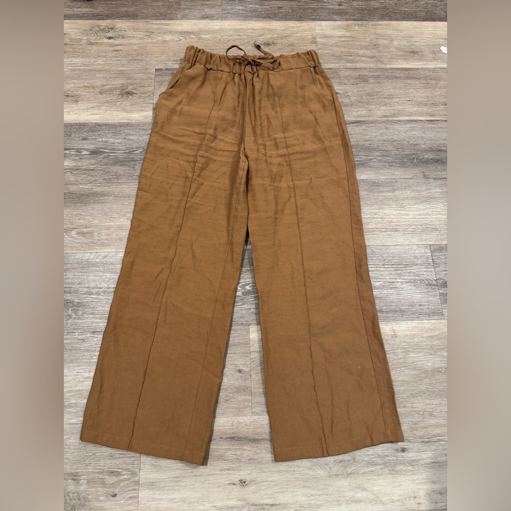 Women’s Wide-Leg Drawstring Pants - Brown